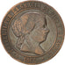 Monnaie, Espagne, Isabel II, 5 Centimos, 1868, TB+, Cuivre, KM:635.2