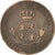 Moneda, España, Isabel II, 5 Centimos, 1868, BC+, Cobre, KM:635.2