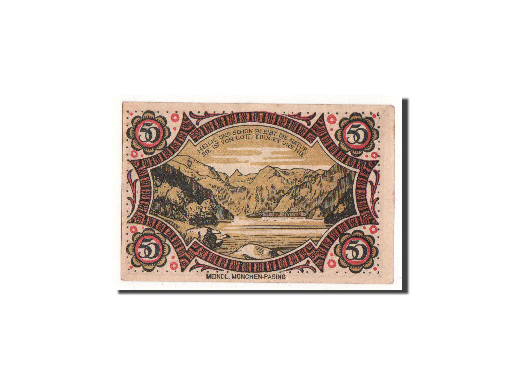 Banknote, Germany, Berchtesgaden, 50 Pfennig, paysage, 1920, 1920-08-13