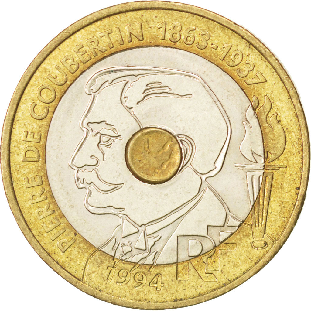 Vème République, 20 Francs Pierre de Coubertin, 1994, Gadoury 873