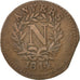 FRENCH STATES, 5 Centimes, 1814, Anvers, KM #2.4, VF(20-25), Bronze, Gadoury...