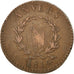 Moneta, STATI FRANCESI, ANTWERP, 10 Centimes, 1814, Anvers, MB, Bronzo, KM:5.2