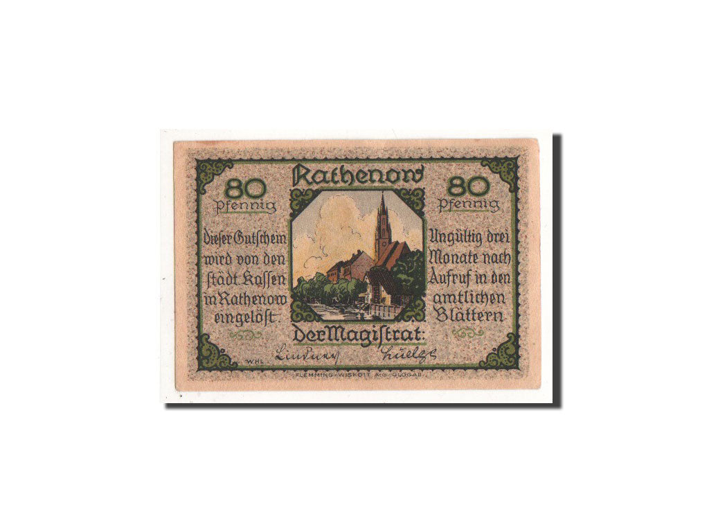Banknote, Germany, Rathenow, 80 Pfennig, cavalier, O.D, Undated, UNC(65-70)