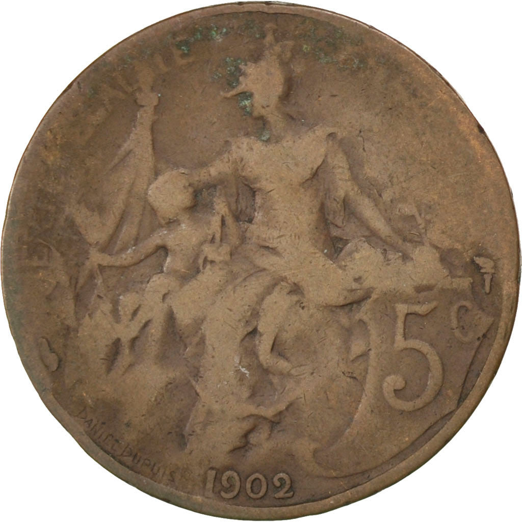 Münze, Frankreich, Dupuis, 5 Centimes, 1902, Paris, SGE, Bronze, KM:842