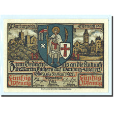 Allemagne, Eisenach Stadt, 50 Pfennig, personnage 2, 1921, NEUF, Mehl:320.2a