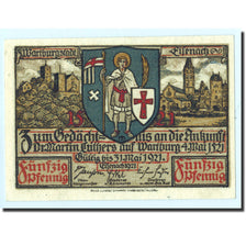 Germany, Eisenach Stadt, 50 Pfennig, paysage, 1921, UNC(65-70), Mehl:320.2a