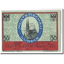 Banknote, Germany, Lübeck, 50 Pfennig, Ecusson 1, 1921, 1921-01-01, UNC(65-70)