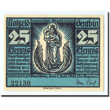 Banknote, Germany, Genthin, 25 Pfennig, paysage, 1921, 1921-07-01, UNC(65-70)