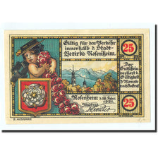 Banknote, Germany, Rosenheim, 25 Pfennig, Ville, 1921, 1921-02-16, UNC(65-70)