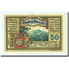 Banknot, Niemcy, Rosenheim, 50 Pfennig, Batiment, 1921, 1921-02-16, UNC(65-70)