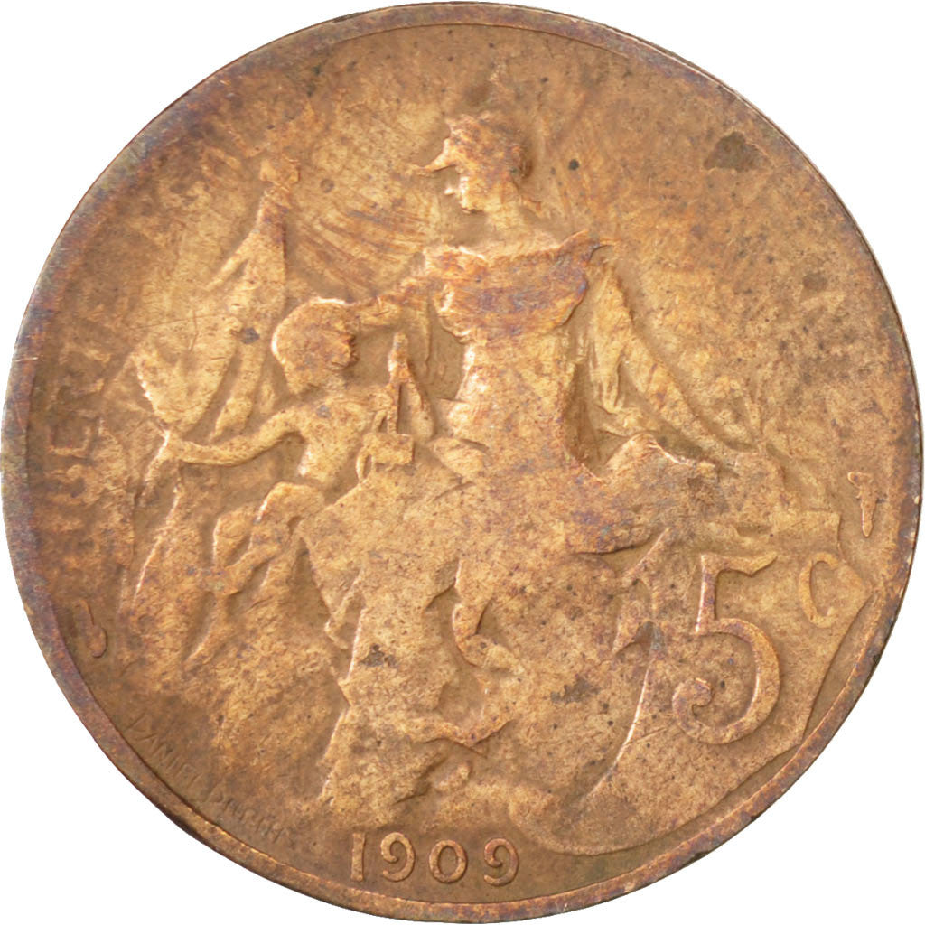 Coin, France, Dupuis, 5 Centimes, 1909, Paris, VG(8-10), Bronze, KM:842