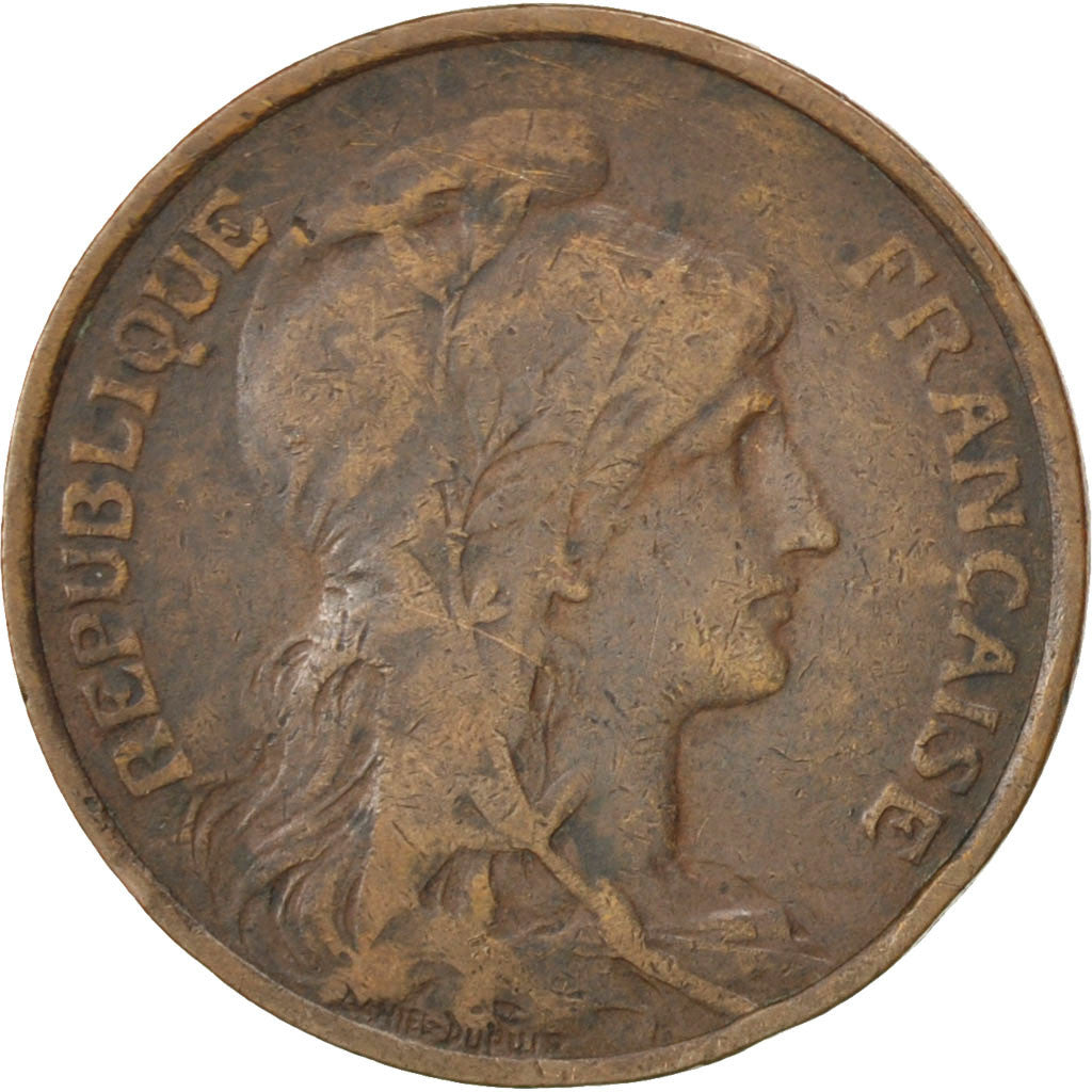Moneta, Francia, Dupuis, 5 Centimes, 1911, Paris, MB, Bronzo, KM:842