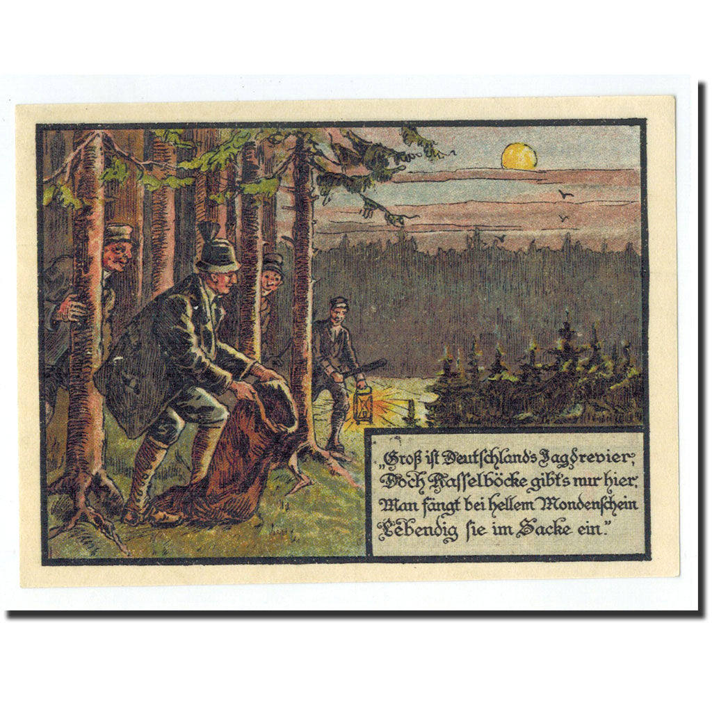 Banconote, Germania, Blankenhain in Thuringen Stadt, 1 Mark, chasseur, O.D