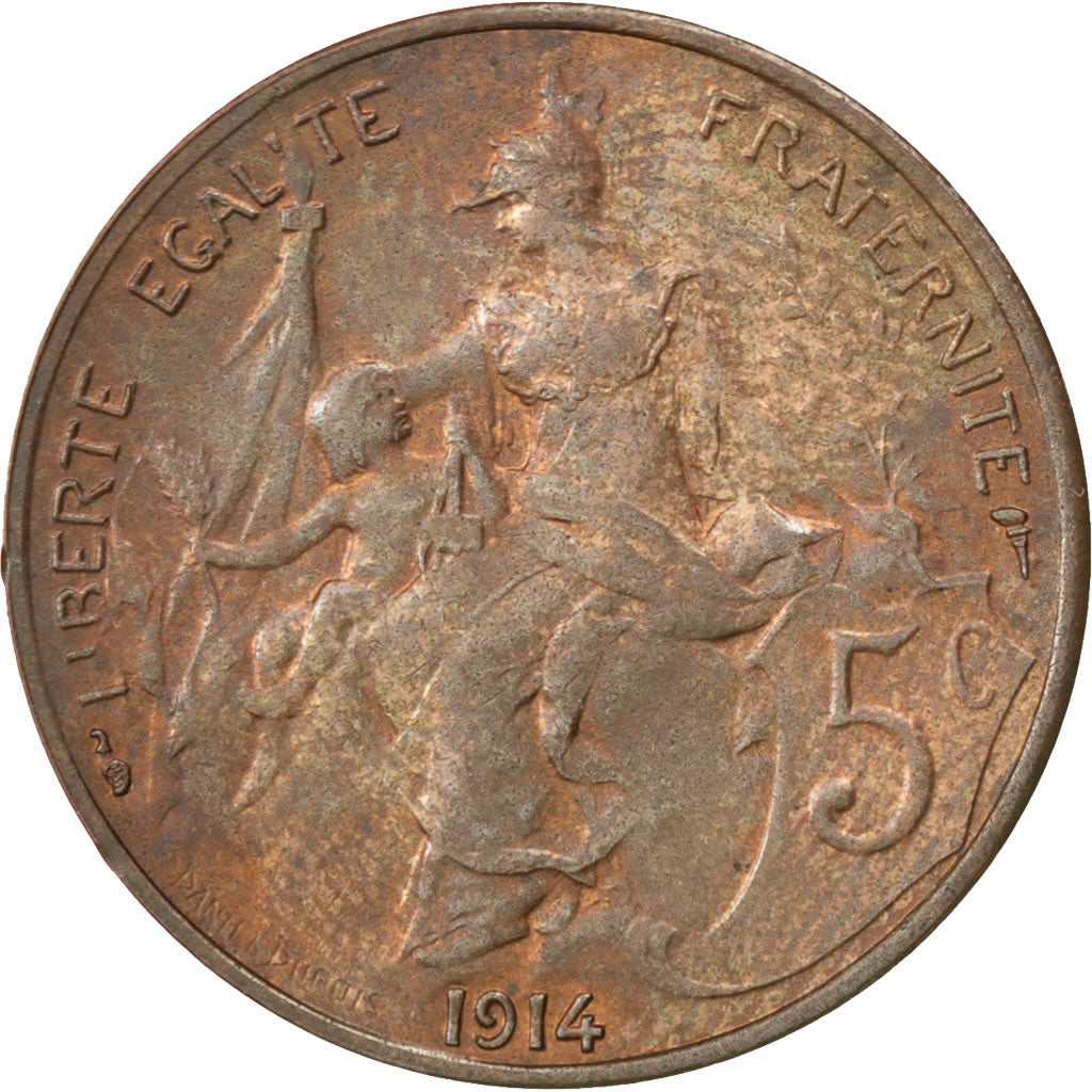 Monnaie, France, Dupuis, 5 Centimes, 1914, Paris, TTB, Bronze, KM:842