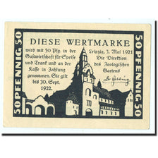 Banknote, Germany, Leipzig Stadt, 50 Pfennig, elephant, 1921, 1921-05-03