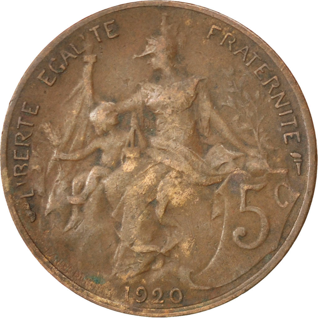 IIIème République, 5 Centimes Daniel-Dupuis, 1920, Paris, Gadoury 165