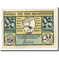 Banknote, Germany, Kranichfeld, 25 Pfennig, paysage, 1921, 1921-02-22