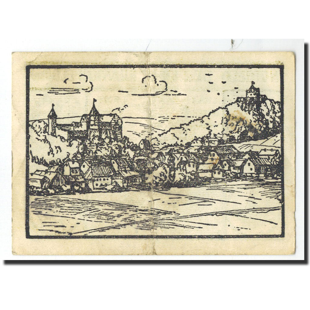 Banknote, Germany, Kranichfeld, 25 Pfennig, paysage, 1921, 1921-02-22