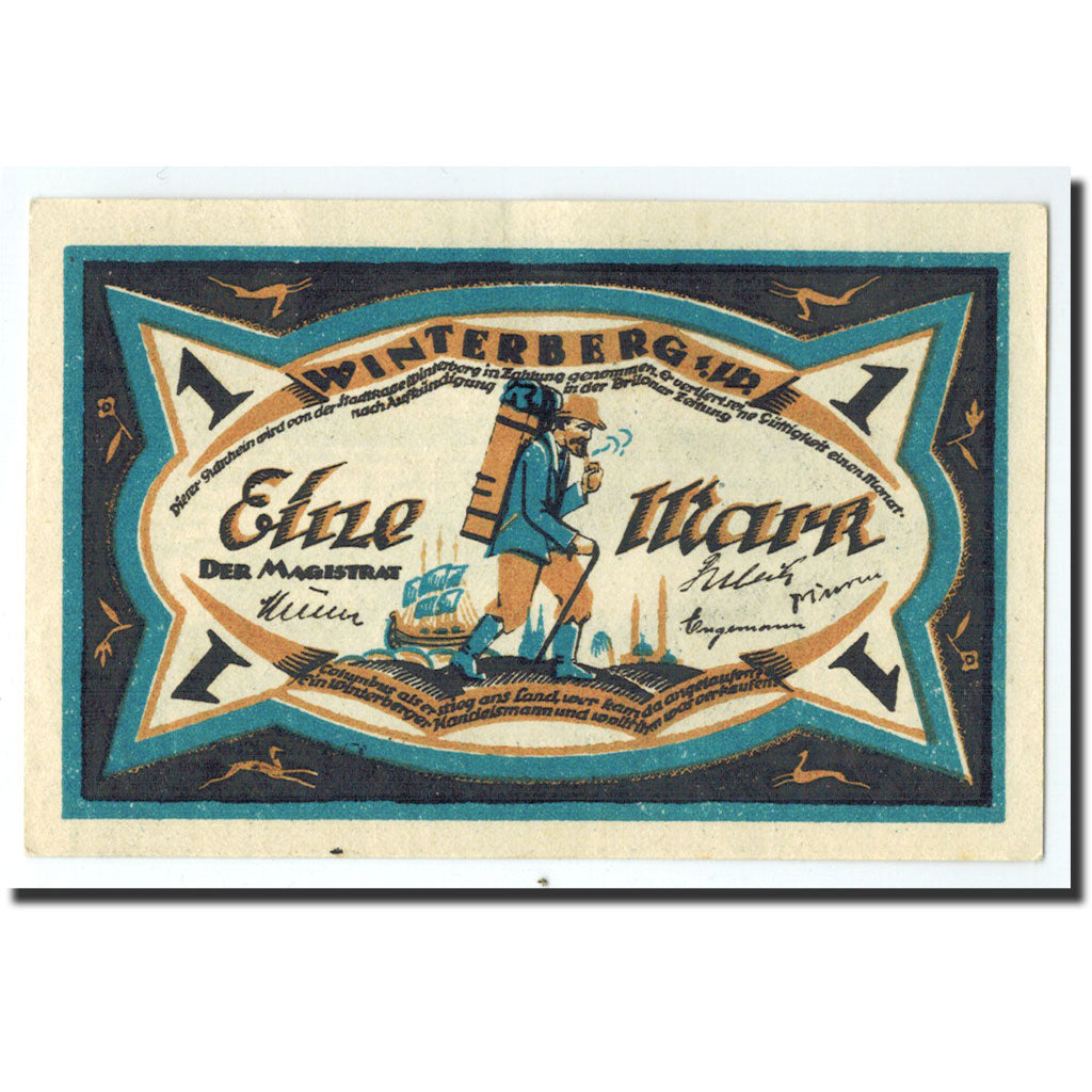 Banknote, Germany, Winterberg, 1 Mark, paysage, O.D, Undated, UNC(65-70)