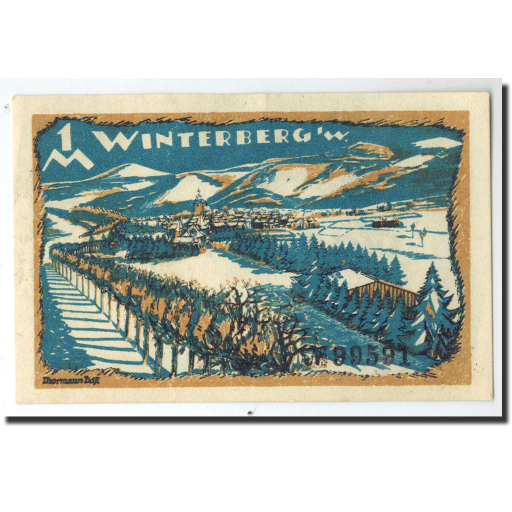 Banknote, Germany, Winterberg, 1 Mark, paysage, O.D, Undated, UNC(65-70)