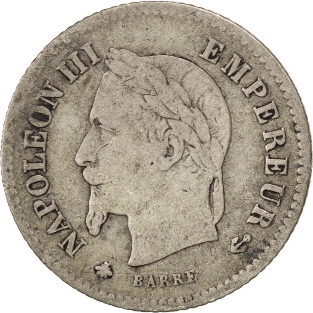 Second Empire, 20 Centimes Napoléon III tête laurée, 1867 A, Paris, Gadoury 308