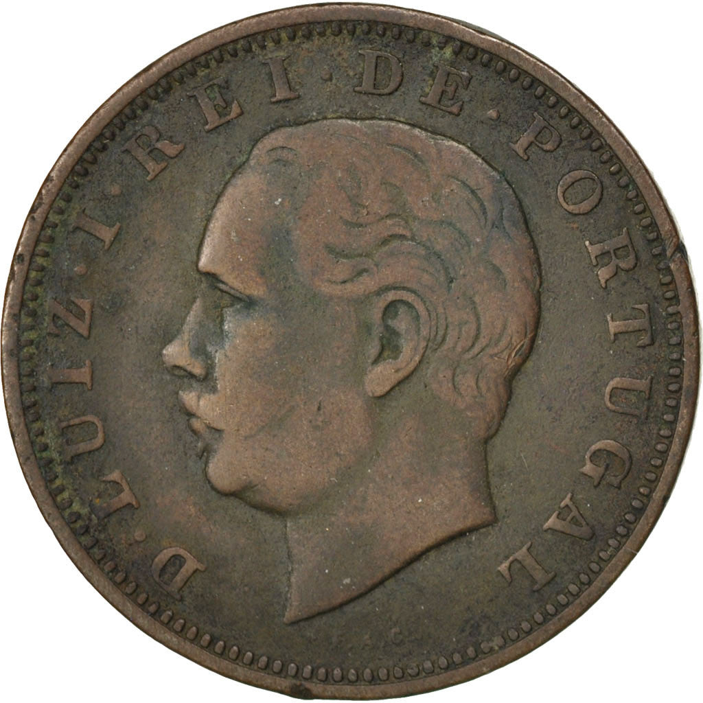 Monnaie, Portugal, Luiz I, 20 Reis, 1883, TB+, Bronze, KM:527