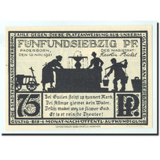 Banknote, Germany, Paderborn, 75 Pfennig, ruelle, 1921, 1921-11-10, UNC(65-70)