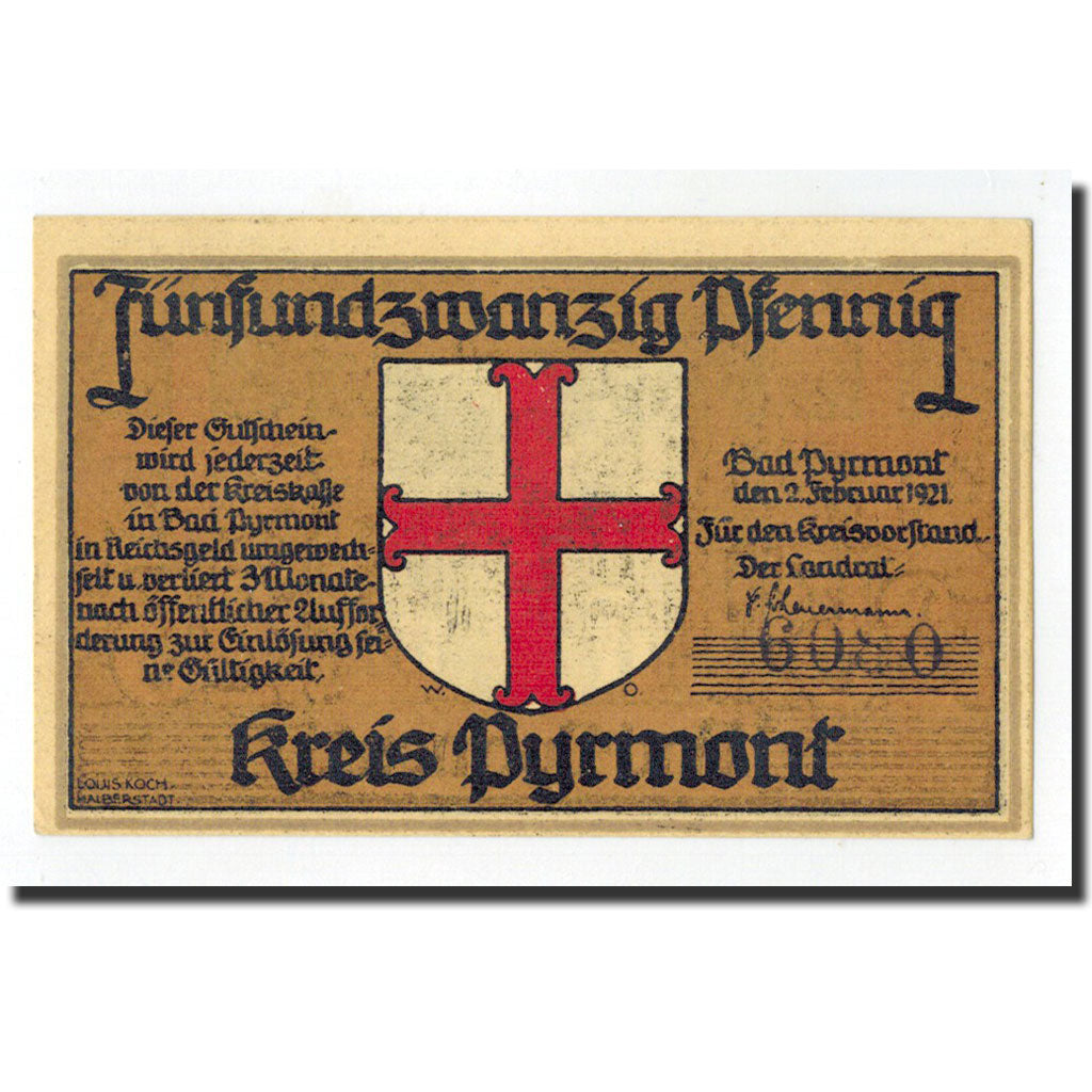 Banknote, Germany, Pyrmont, 25 Pfennig, personnage, 1921, 1921-02-02