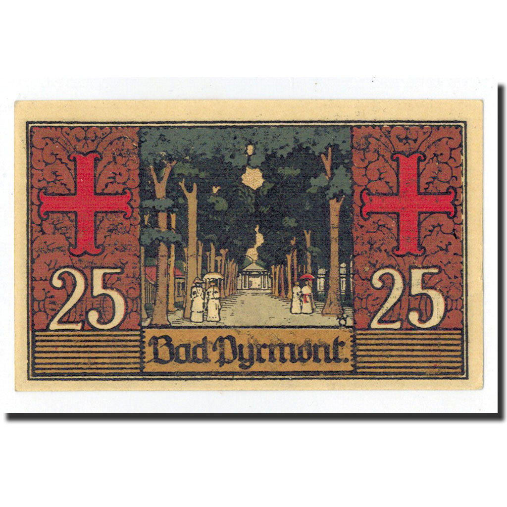 Banknote, Germany, Pyrmont, 25 Pfennig, personnage, 1921, 1921-02-02