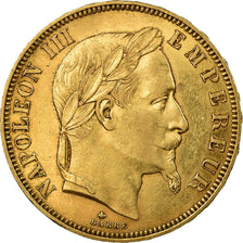 Coin, France, Napoleon III, Napoléon III, 50 Francs, 1862, Paris, AU(55-58)