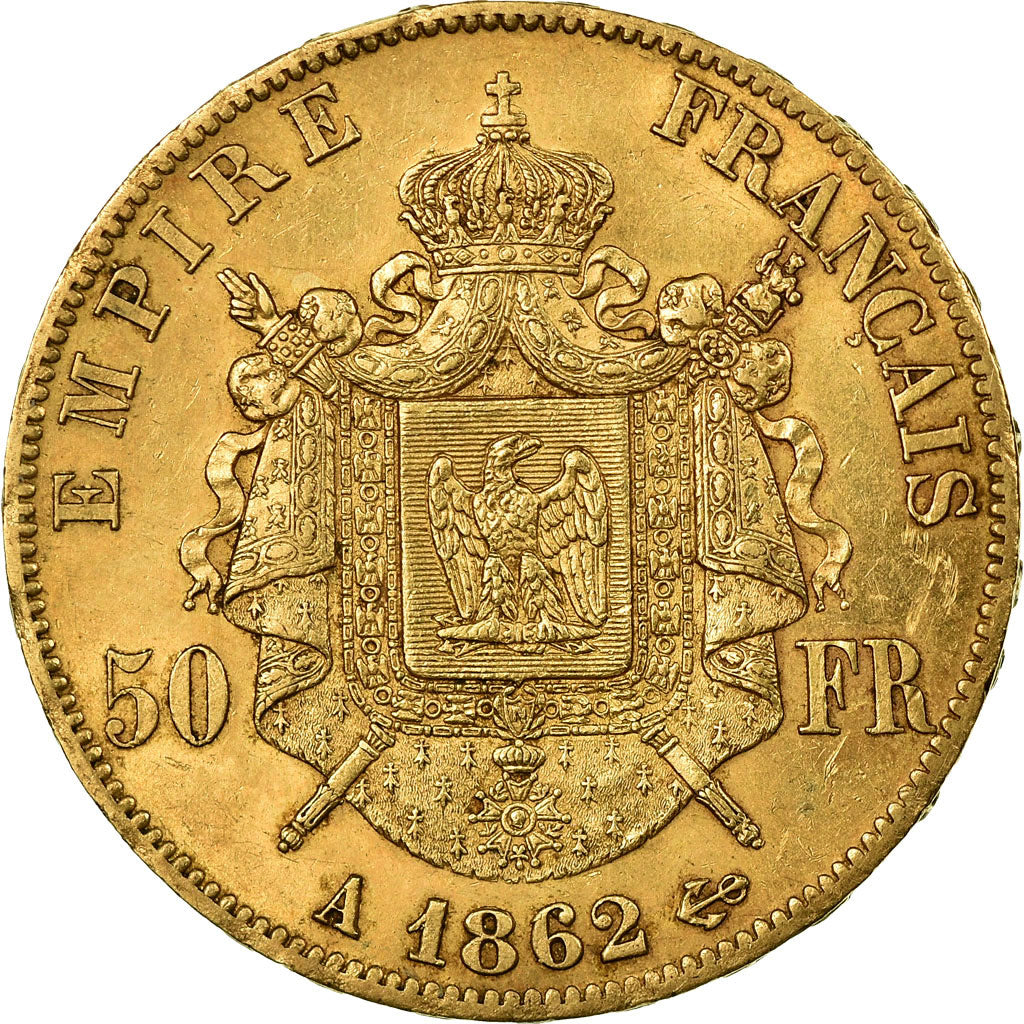 Monnaie, France, Napoleon III, Napoléon III, 50 Francs, 1862, Paris, SUP, Or