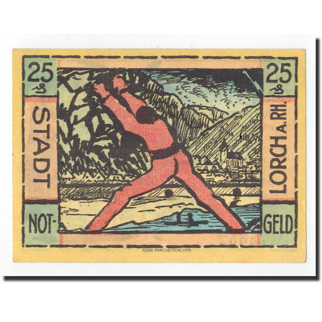 Banknote, Germany, Lorch, 25 Pfennig, personnage, 1921, 1921-06-15, UNC(65-70)