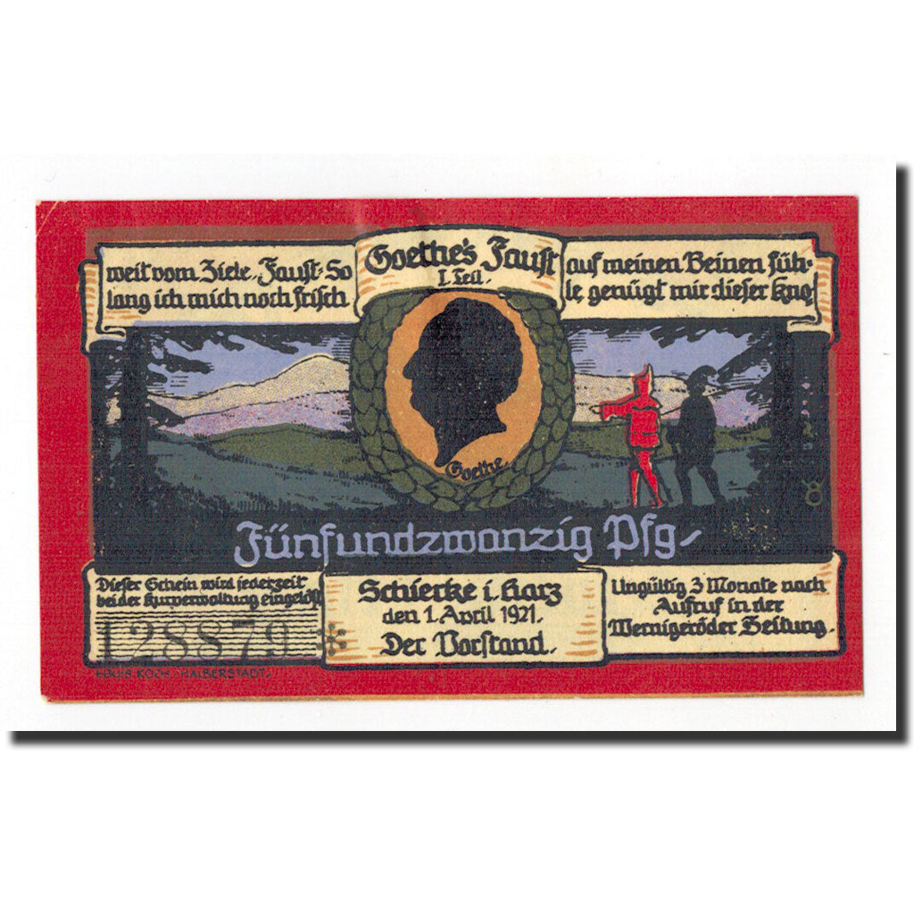 Germany, Schierke im Harz, 25 Pfg, paysage, 1921-04-01, UNC(65-70), Mehl: 1179.1