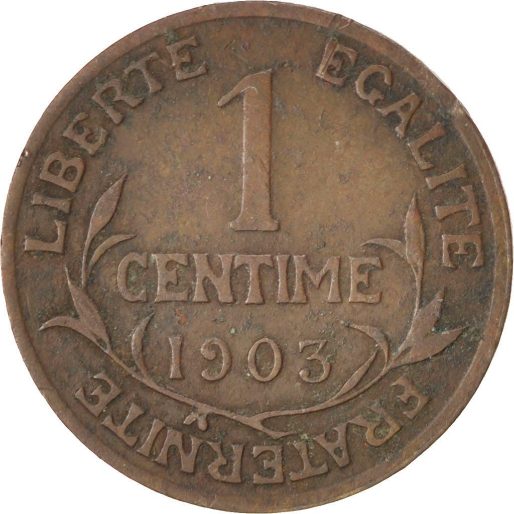 Moneda, Francia, Dupuis, Centime, 1903, Paris, BC+, Bronce, KM:840, Gadoury:90