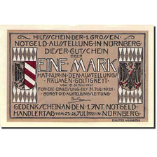 Biljet, Duitsland, Nürnberg, 1 Mark, personnage 1, 1921, 1921-07-17, SPL