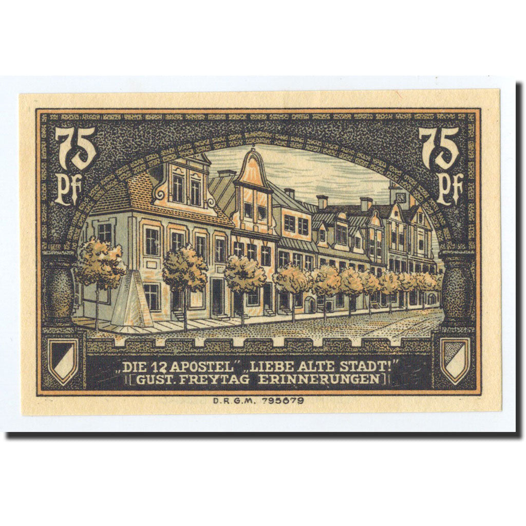 Billet, Allemagne, Kreuzburg, 75 Pfennig, Maison, 1921, 1921-10-18, NEUF