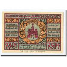 Banknote, Germany, Kreuzburg, 75 Pfennig, portrait, 1921, 1921-10-18