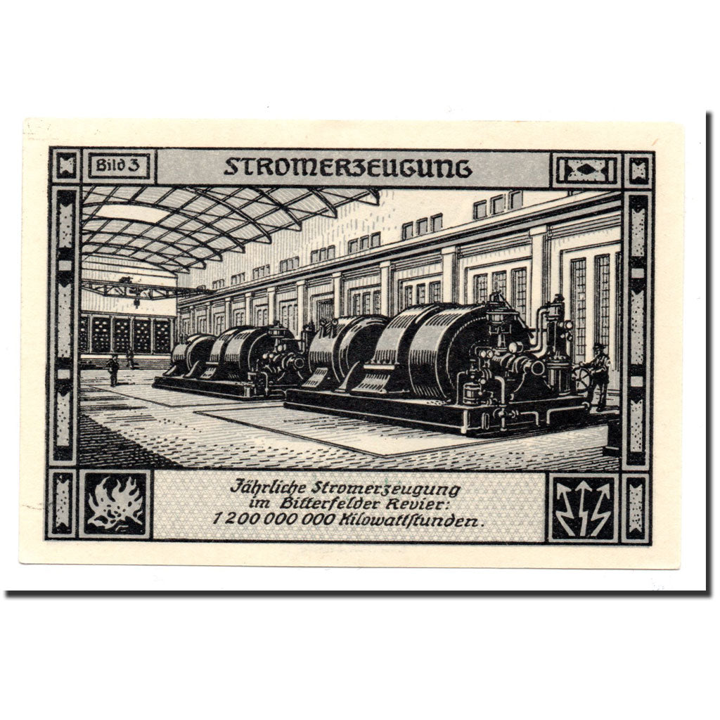 Germany, Bitterfeld, 75 Pfennig, machine, 1921-12-01, UNC(65-70), Mehl:111.4