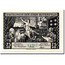 Germany, Bitterfeld, 75 Pfg, train , 1921-12-01, UNC(65-70), Mehl:111.4