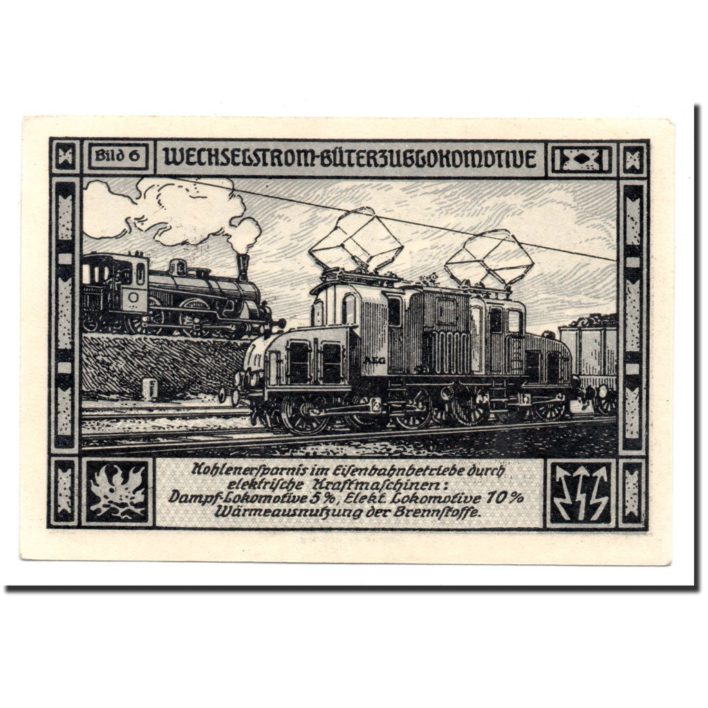 Germany, Bitterfeld, 75 Pfg, train , 1921-12-01, UNC(65-70), Mehl:111.4