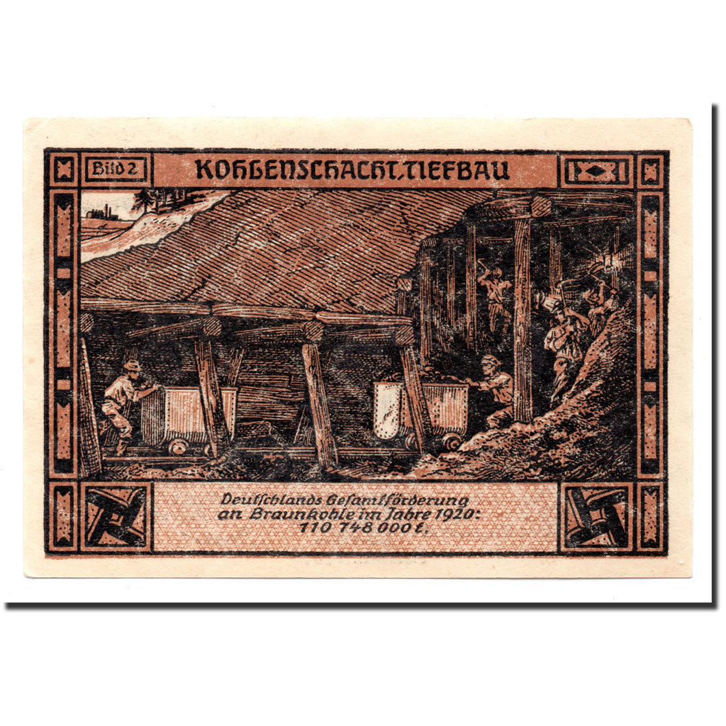 Germany, Bitterfeld, 50 Pfg, mines, 1921-12-01, UNC(65-70), Mehl:111.3