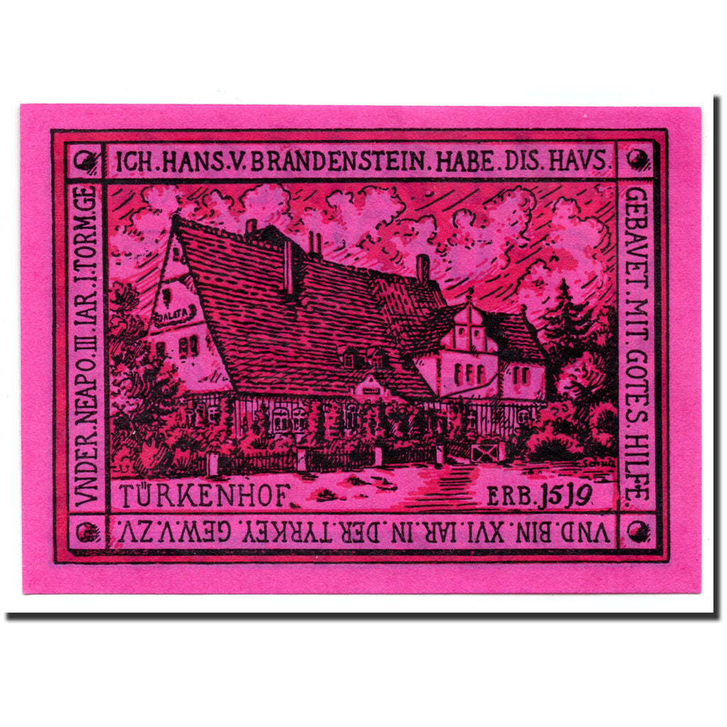 Banknote, Germany, Oppurg, 50 Pfennig, paysage, 1921, 1921-08-01, UNC(63)