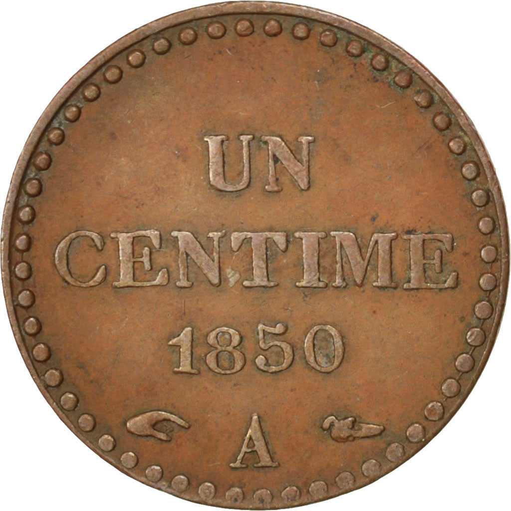 Monnaie, France, Dupré, Centime, 1850, Paris, TTB+, Bronze, KM:754, Gadoury:84