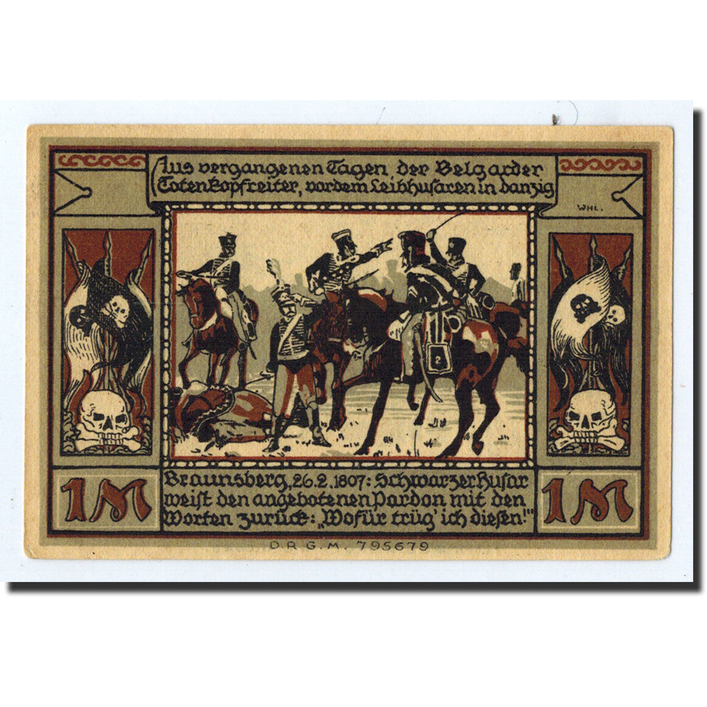 Banknote, Germany, Belgard a. Persante Stadt, 1 Mark, soldat, O.D, Undated