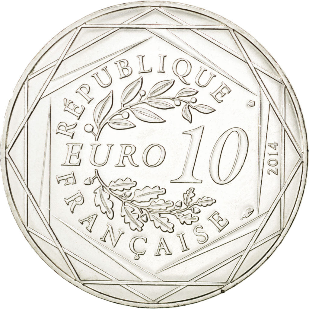 Moneta, Francia, 10 Euro, 2014, SPL, Argento