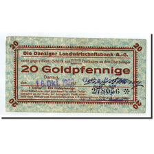 Germany, Danzig, 20 GoldPfennige, graphique, 1922, 1922-10-16, EF(40-45)