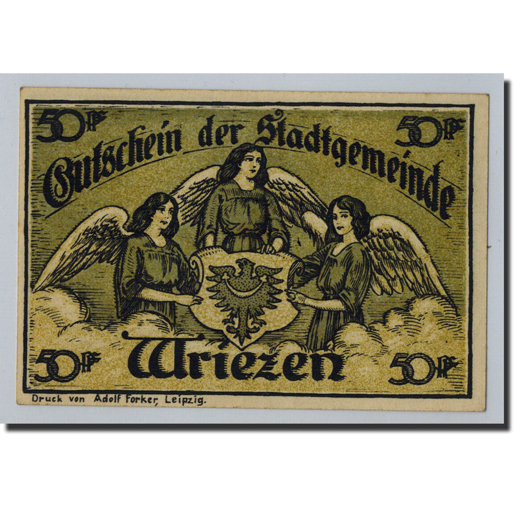 Banknote, Germany, Wriezen, 50 Pfennig, ange, 1921, 1921-10-01, UNC(65-70)