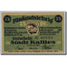 Banconote, Germania, Kallies, 75 Pfennig, personnage, 1921, 1921-02-01, FDS