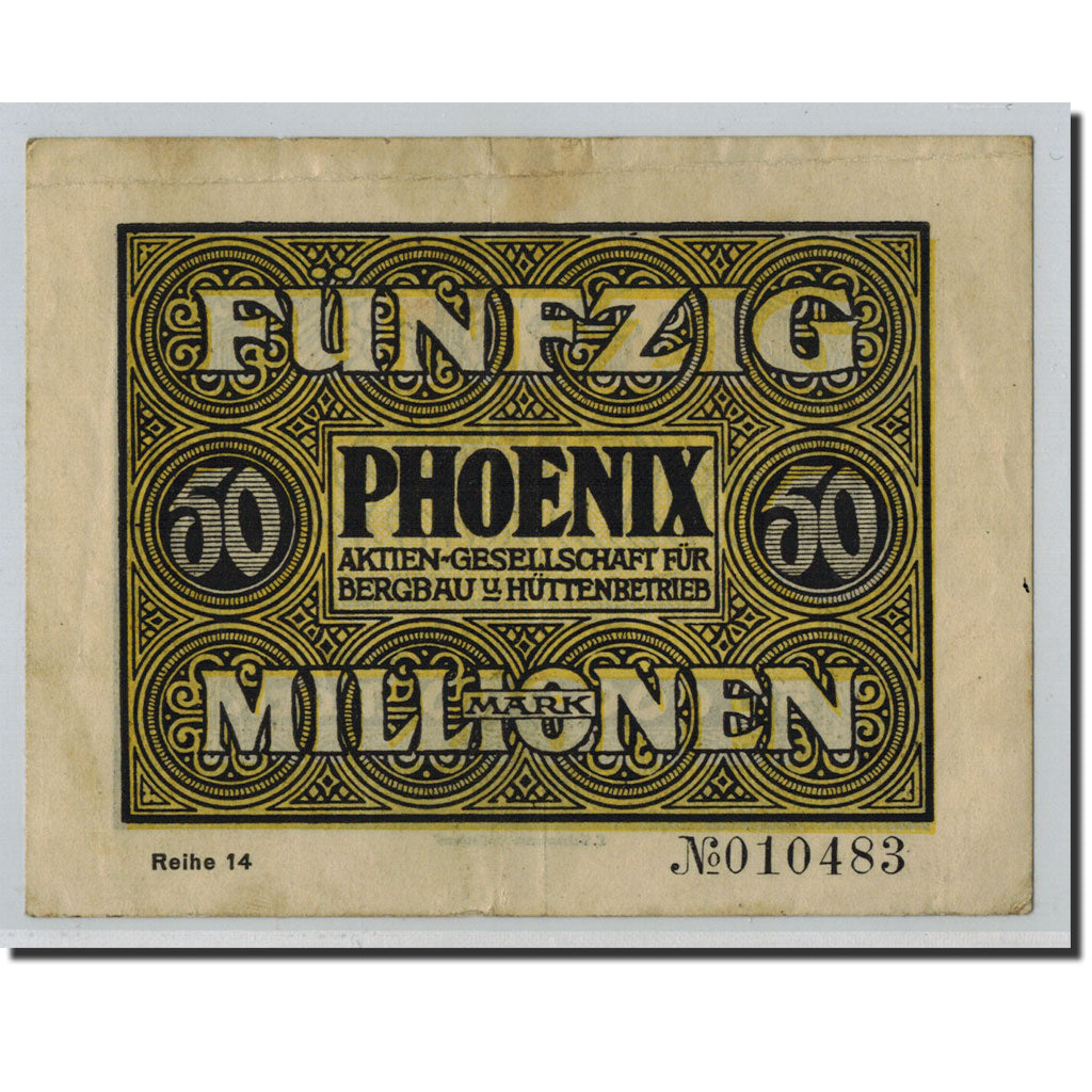 Banknote, Germany, Düsseldorf, 50 Millionen Mark, aigle, 1923, 1923-09-15