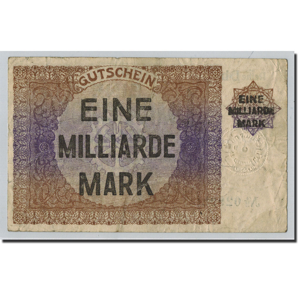 Banconote, Germania, Hamborn, 1 Milliarde Mark, graphique, 1923, 1923-09-15, BB+